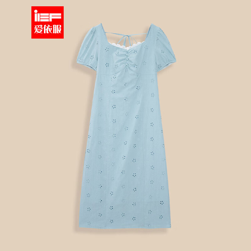 IEF/愛依服大碼女裝2025夏季新款韓版文藝知性氣質(zhì)通勤連衣長裙