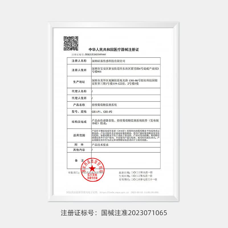 硅基动感轻享动态血糖仪家用免扎针24小时血糖动态监测仪分体式探头传感器 3枚探头+发射器1枚(入会立减14元)