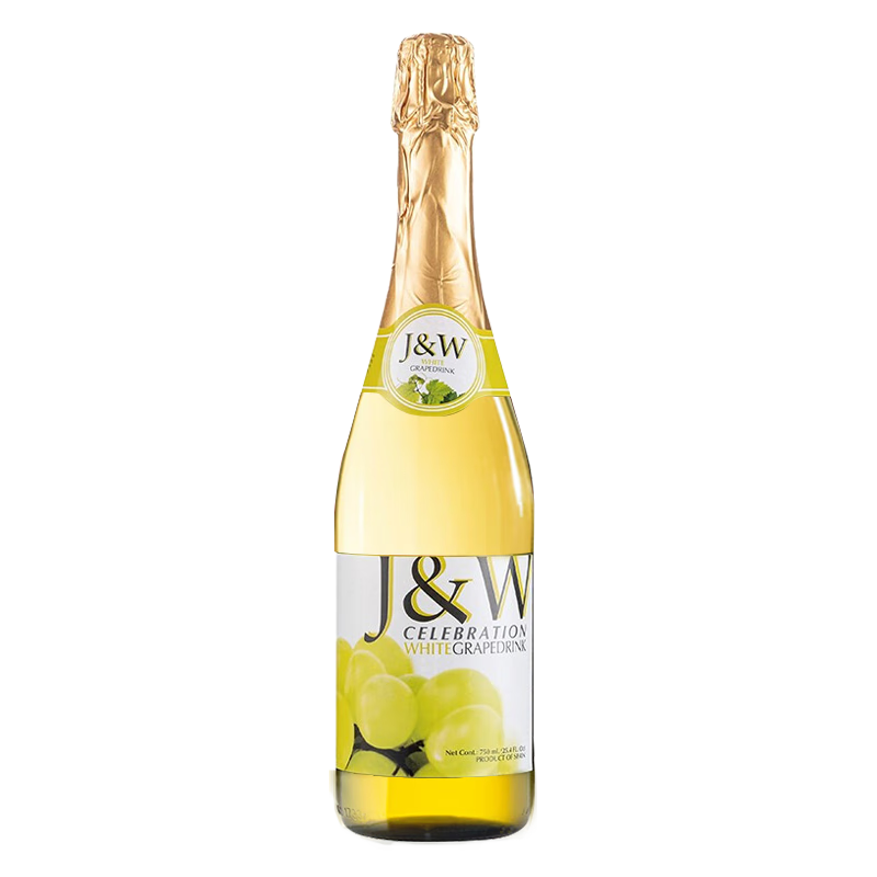 艾加（JW）无醇无酒精起泡酒葡萄酒香槟瓶型0度气泡白葡萄汁双11热门商品