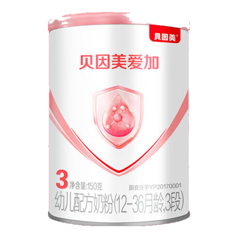 贝因美（Beingmate）爱加3段（12-36月龄适用）含乳铁蛋白+核苷酸 3段 * 150g 1罐 【0元试喝】