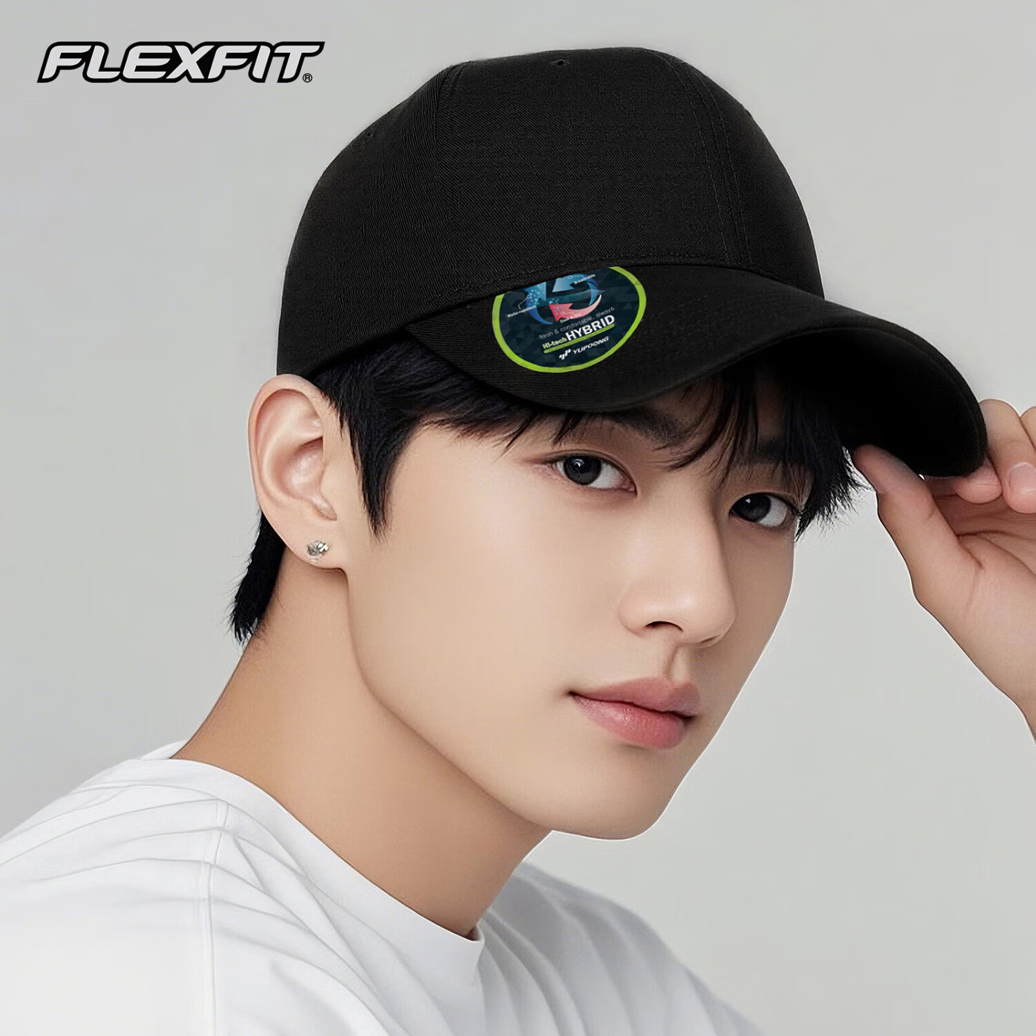 FLEXFIT110系列男士运动弹力棒球帽户外防晒遮阳透气鸭舌帽子