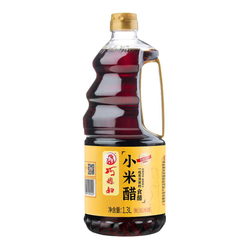 巧媳婦 小米醋 桶裝純釀造家用食醋調(diào)味炒菜涼拌點蘸餃子醋1.3L 1.3L小米醋