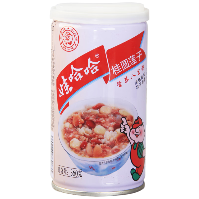 娃哈哈 桂圓蓮子八寶粥禮盒 360g*12罐 方便速食粥整箱裝禮盒裝