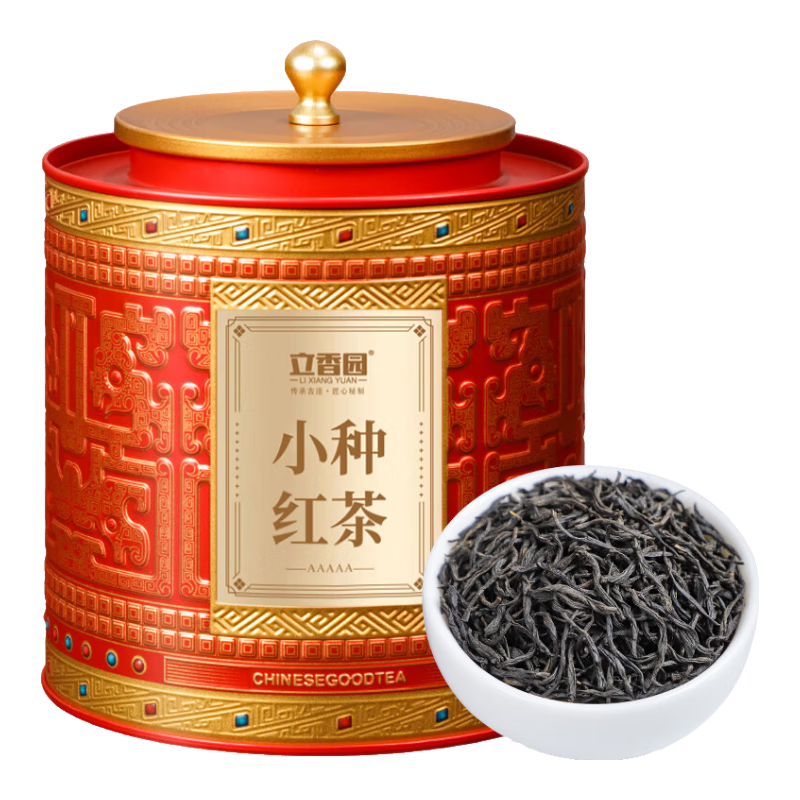 立香園正山小種紅茶2025新茶自己喝特級濃香型罐裝茶葉禮盒裝 250克*1罐配禮袋