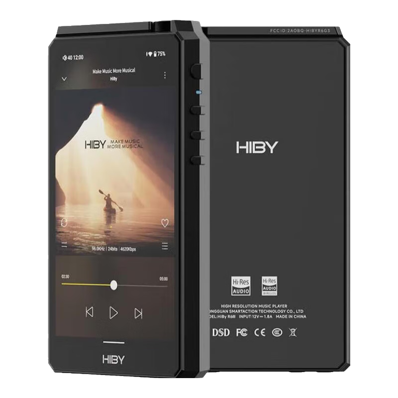 HiBy R6III 2025版海貝音樂播放器隨身 DSD無損安卓流媒體藍(lán)牙WiFi數(shù)字轉(zhuǎn)盤 A/AB類耳放 高通665 HiBy R6III/黑色