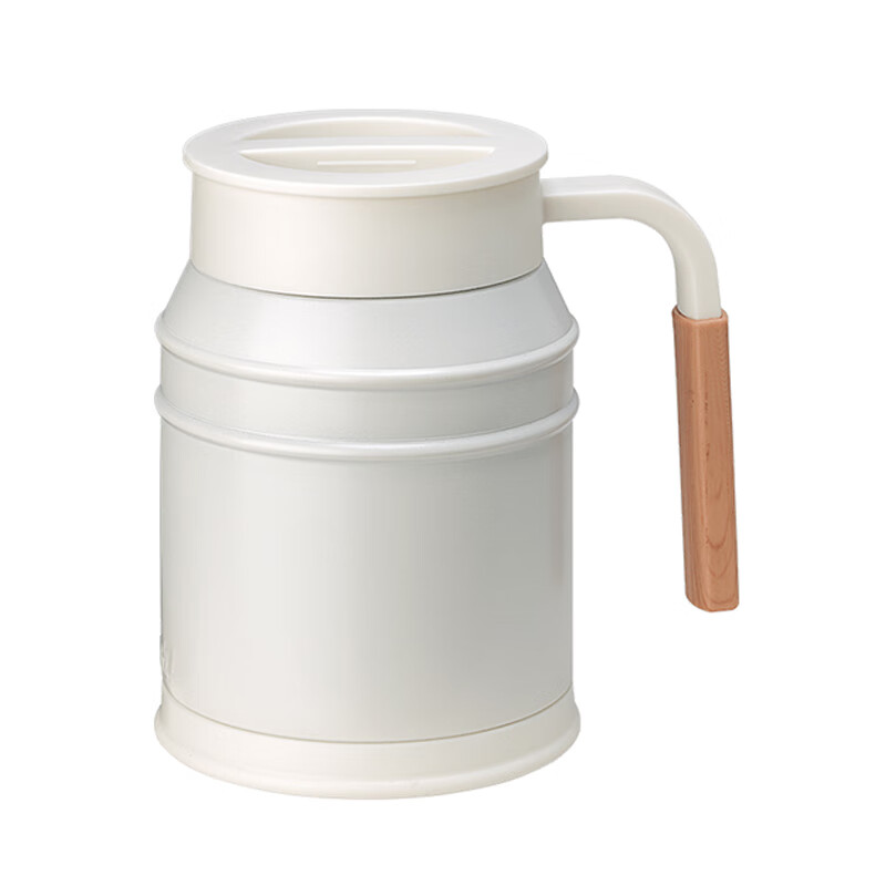 mosh!旗舰新品马克杯带盖保温杯咖啡杯办公室家用桌面水杯子仙女杯 牛奶白400ml