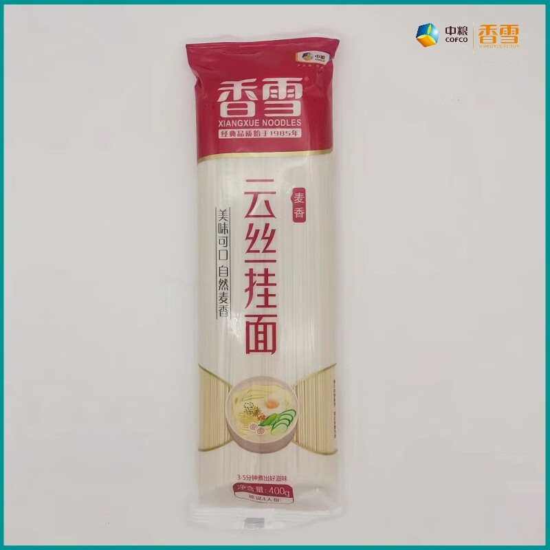 香雪批發(fā)掛面高筋掛面麥香云絲掛面原味小包細(xì)面條中寬 云絲面400g*3