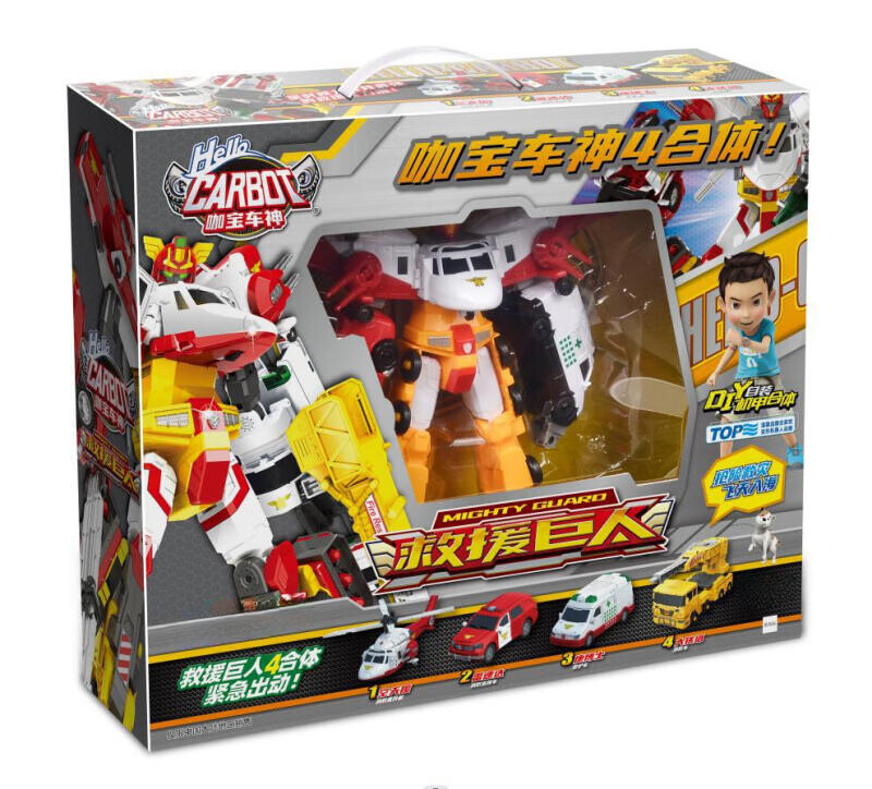 飞龙的玩具儿童变形汽车合体机器人男孩巨人金刚黄金 巨人救援四合体