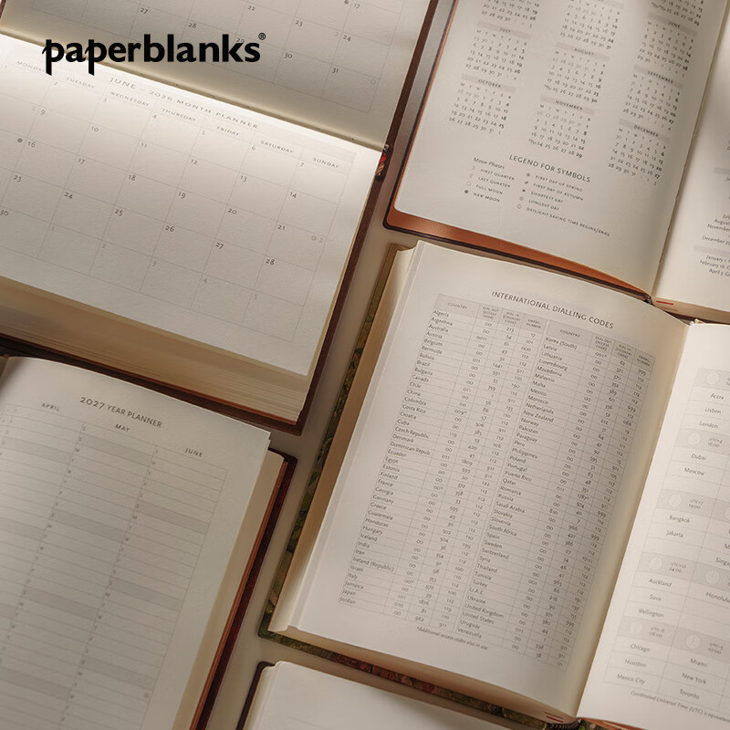 paperblanks佩兰克2026年日程本HOR12个月一周两页日记本记事本本子文艺办公会议记录手账本 【硬壳】米开朗基罗/大本/HOR