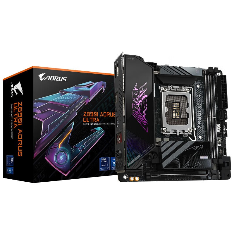 英特尔酷睿Ultra CPU处理器 技嘉Z890 AORUS主板 主板CPU套装 技嘉Z890I AORUS ULTRA Ultra 9 285K 盒装
