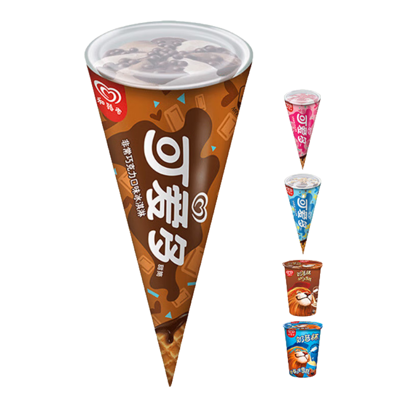 和路雪【40支/杯】可爱多甜筒脆筒冰淇淋雪糕奶昔杯量贩装冰激凌冷饮 40支/杯