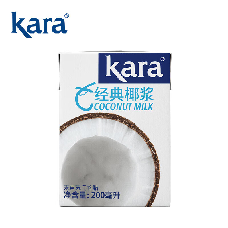 佳樂（kara）牌椰漿粉奶茶店專用西米露生椰拿鐵甜品烘焙原料 經(jīng)典椰漿200ml