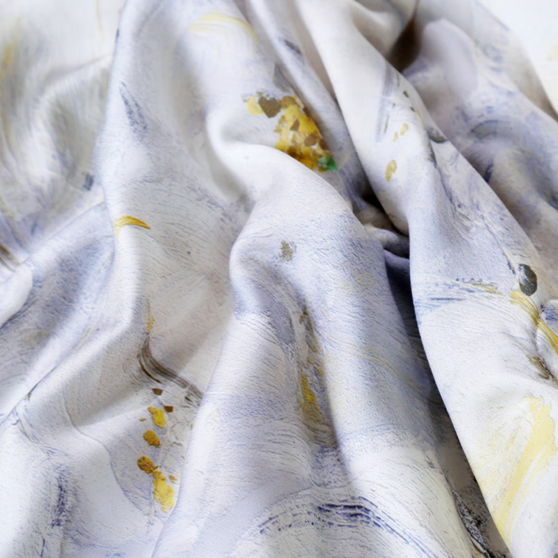 黛富妮兰精天丝空调被抑菌桑蚕丝棉可水洗机洗印花夏凉被凉感被双人被 觅.花榭天丝蚕丝绵夏被 双人被-220*240cm