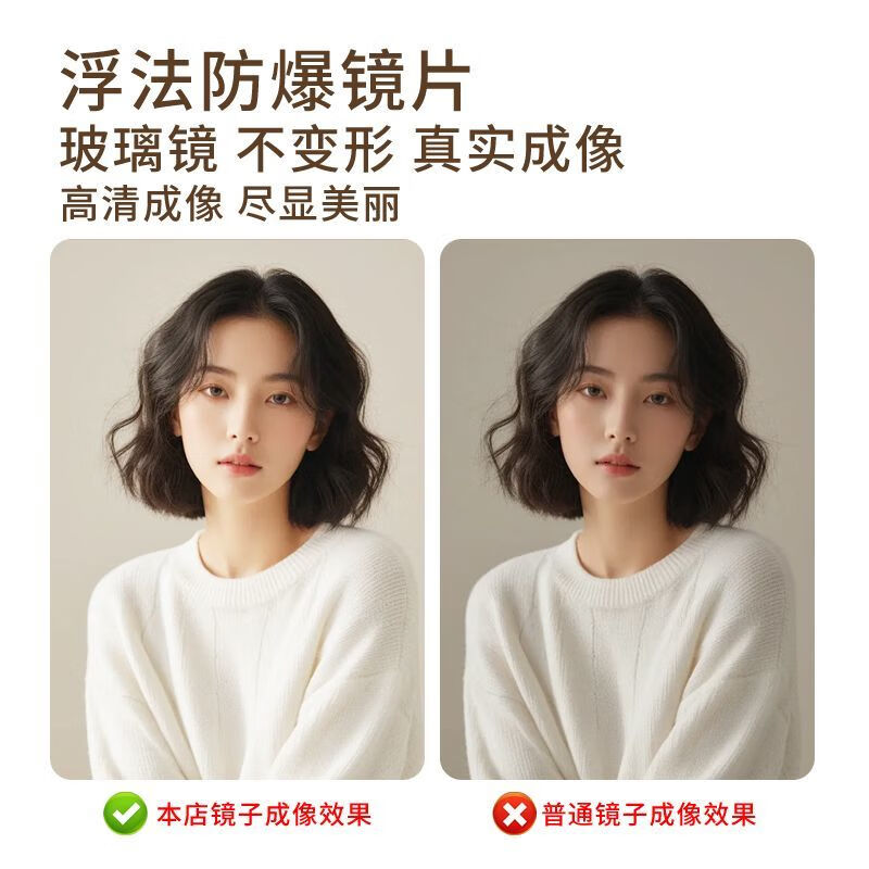 语森忆隐藏式奶油全身镜子推拉卧室穿衣镜玄关挂画试衣装饰装饰画 【阳光花葵】圆角奶油杏色框+防 40乘150cm【水晶膜】左推拉