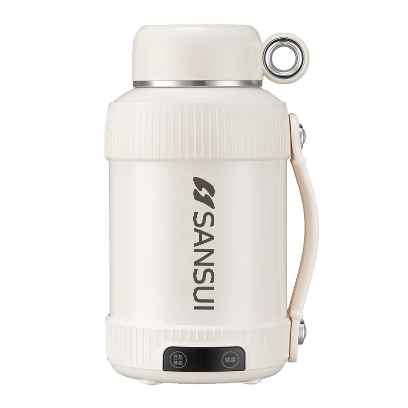 山水(SANSUI)便携式电热烧水壶316不锈钢电热烧水杯旅行电热水壶保温壶一体 1.2L 【316不锈钢 多国通用】