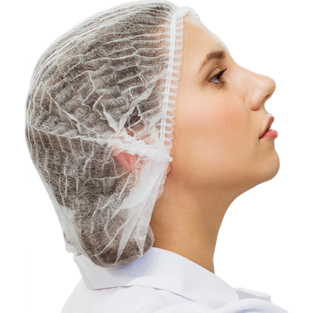 星工一次性头套无纺布帽子条形隔离帽无尘帽套防尘帽白色2000只