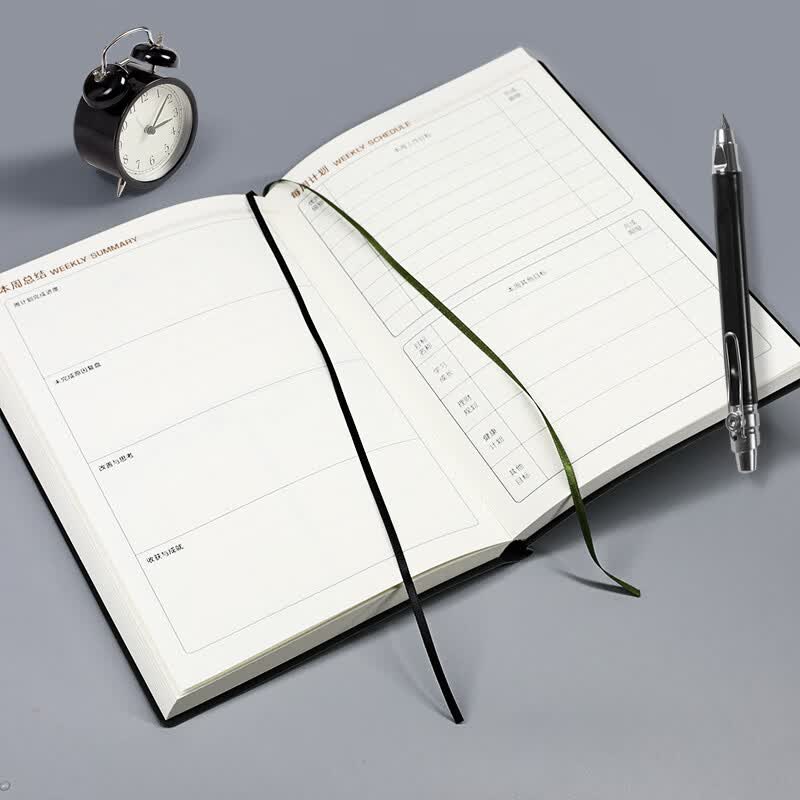记忆印象软面抄A5 目标计划本 工作复盘笔记本 时间管理记事本 效率日程本 商务记录本办公学习本logo定制 绯语 A5