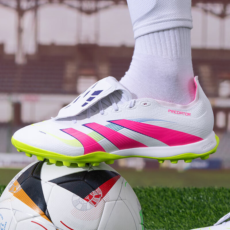 阿迪达斯 (adidas)猎鹰25 PREDATOR中端TF碎钉人草翻鞋舌足球鞋新款比赛训练鞋 JS0385/适合人造草场 39