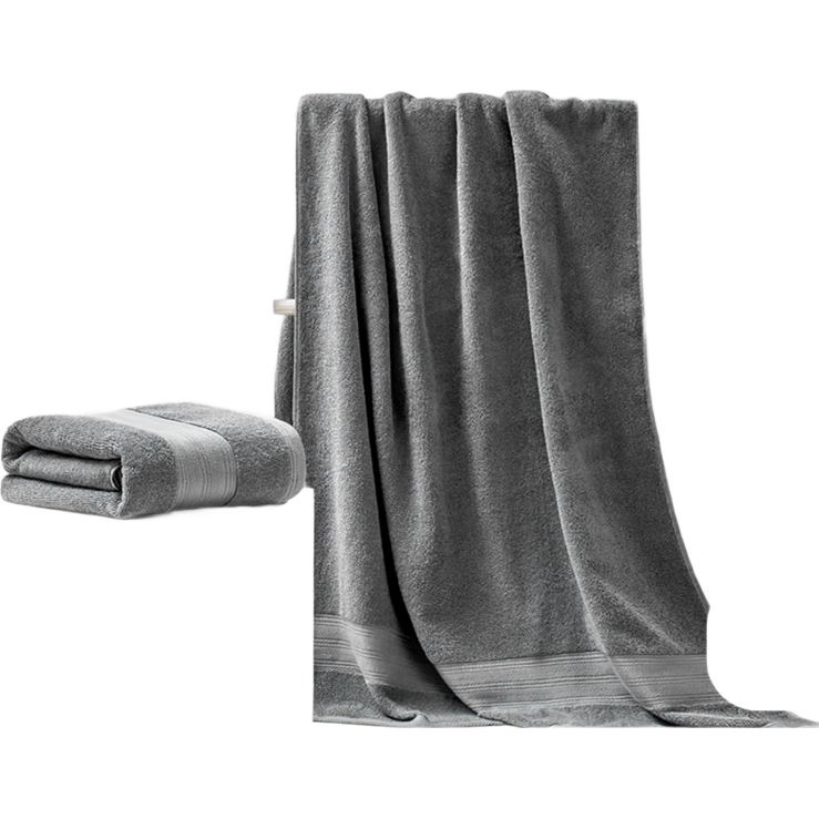 京东京造 320g纯棉10A抗菌浴巾 A类加厚柔软新疆棉强吸水学生成人浴巾 灰
