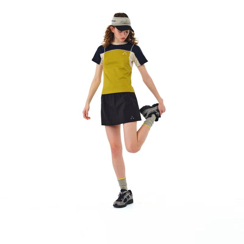 FPA速干7A抗菌凉感运动短款短袖 2025夏装新款圆领国潮修身t恤女 花灰色 L