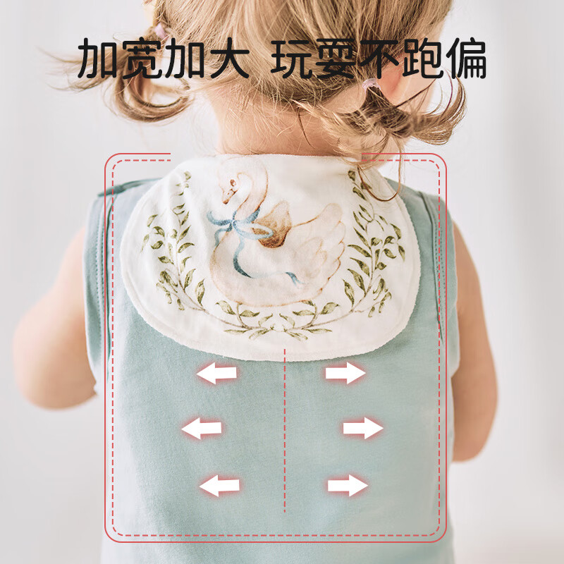 欧孕(OUYUN)吸汗巾儿童纯棉幼儿园隔汗巾男童女童宝宝吸汗巾婴儿 5条装【4层纱布】 蔬菜车队 S码