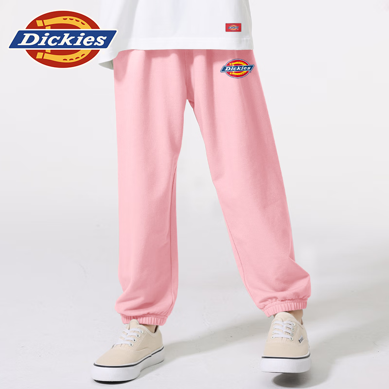 DICKIESDickies童装男童裤子儿童2025新款夏季防蚊裤小童宽松凉感运动裤 粉/DK红标k 150 【推荐体重80-100斤】
