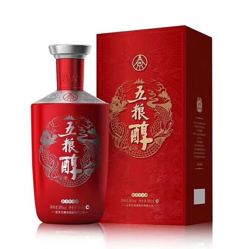 五粮醇浓香型白酒 纯粮食酒【中秋送礼】 送礼聚会自饮 50度 500mL 6瓶 五粮醇红装