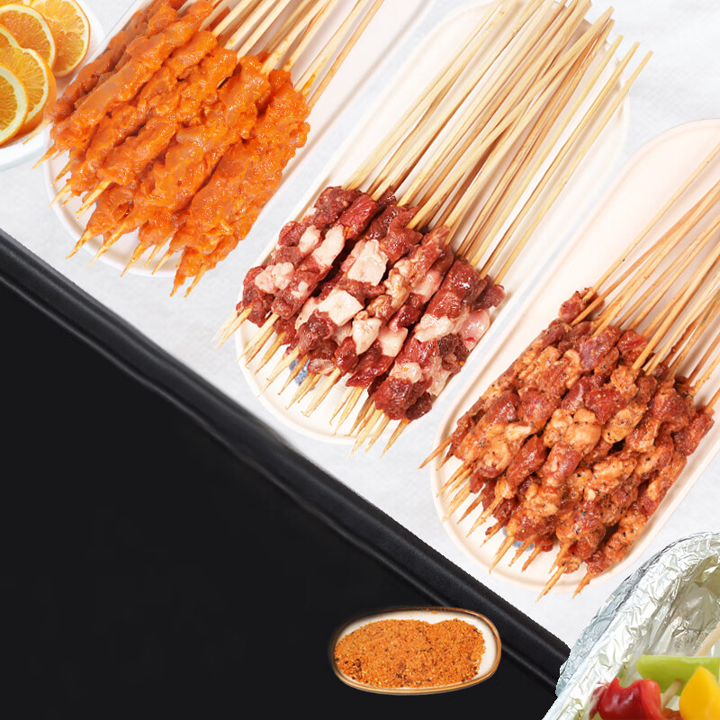 丝旅盛宴羔羊肉串牛肉串户外烤串烧烤露营BBQ食材套装情侣款（1-2人）