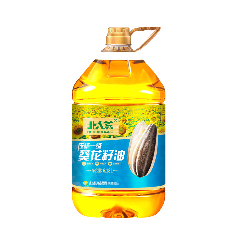 北大荒葵花籽油6.18L 物理压榨油 炒菜油热炒油食用油一级大瓶
