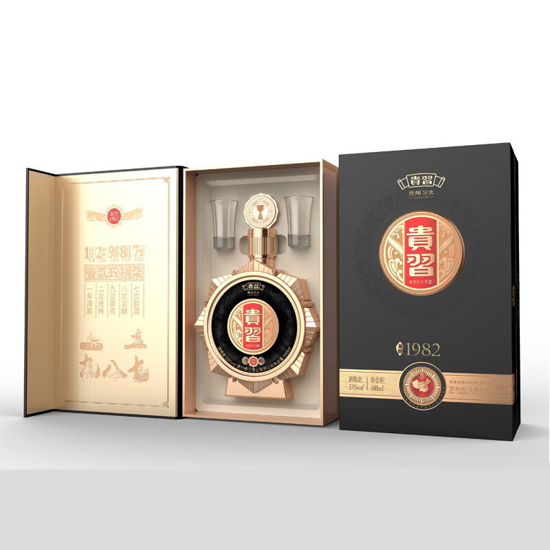 ��ϰ����1982 ������ɳ�����ʹ���ʳ�׾� ����ڹ�Ʒ�ʿ��� 53�� 500mL 1ƿ ��������