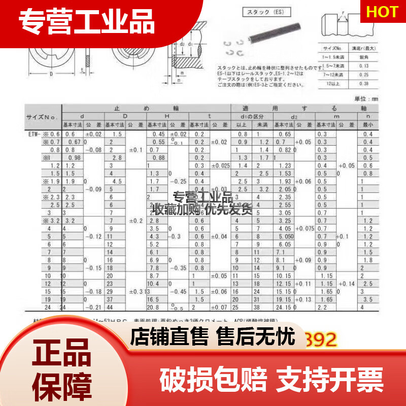 E型卡簧開口擋圈條形擋圈卡簧條擋圈條E形介子ERING條型擋圈彈片 M0.8250片/條