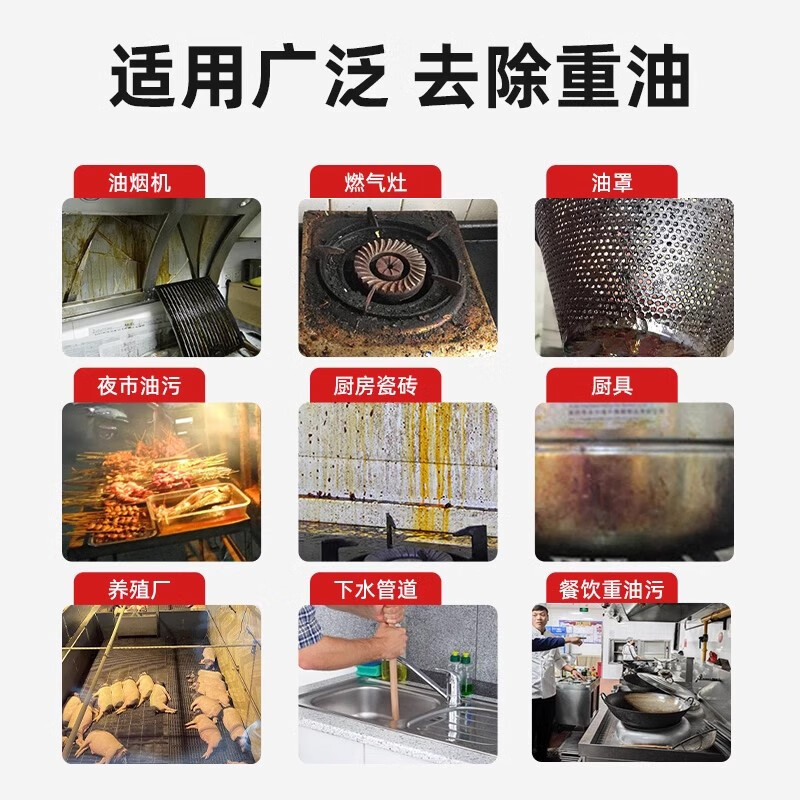 FGHGF去油污碱片纯碱工业碱厨房清洗剂疏通下水道油烟机清洁活烧片状碱 1斤袋装【遇热水沸腾】