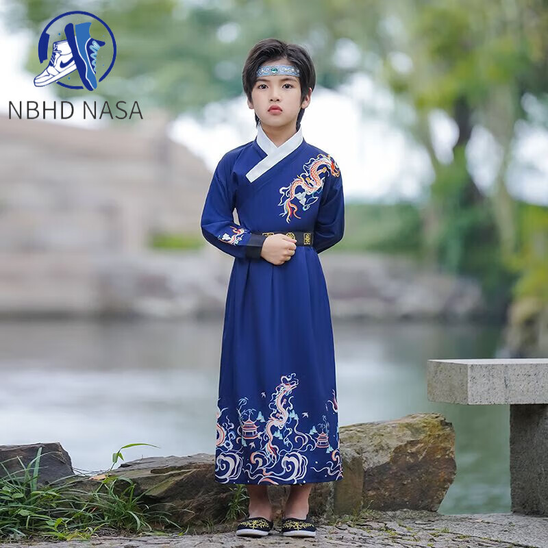 nbhd nasa儿童汉服男童锦衣卫古装新款飞鱼服夏季薄款中国风表演服