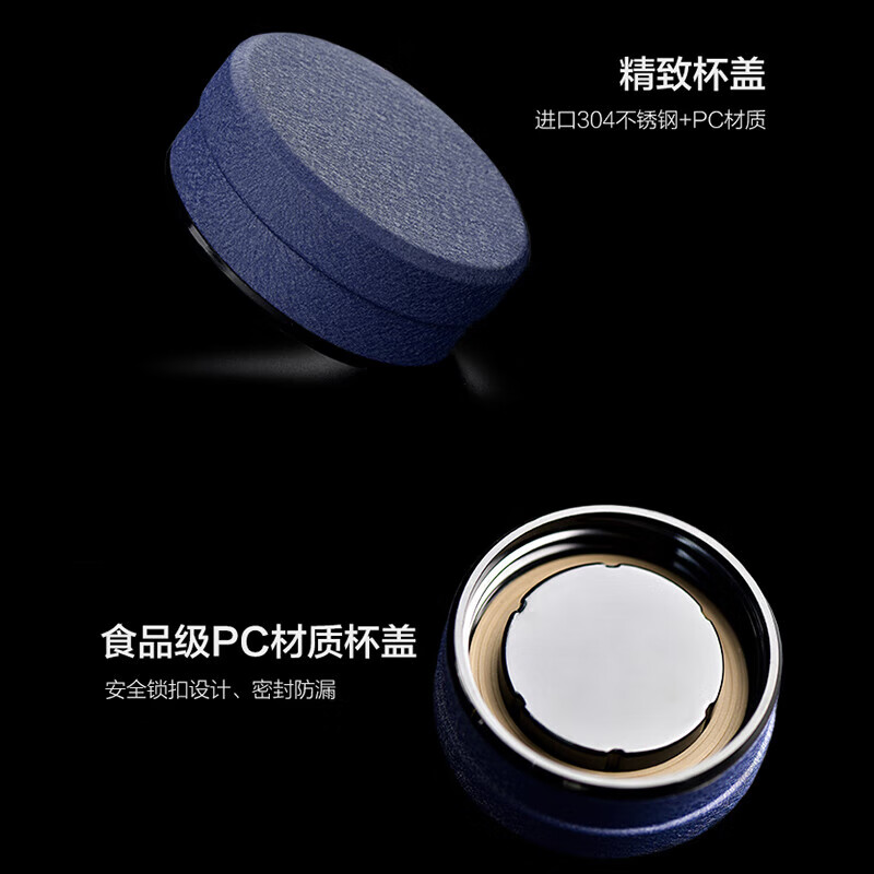 GROOT玻璃内胆保温杯不锈钢商务杯大容量400ml男女士玻璃泡茶水杯子 中国红400ml
