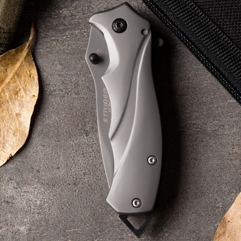 折叠刀高硬度锋利刀具水果小刀随身便携迷你折刀不锈钢多功能防身 银色