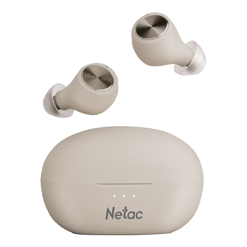 朗科（Netac）真无线入耳式蓝牙耳机 运动降噪 游戏耳机 蓝牙5.4低延迟通话降噪 适用华为小米苹果手机 LK56米色