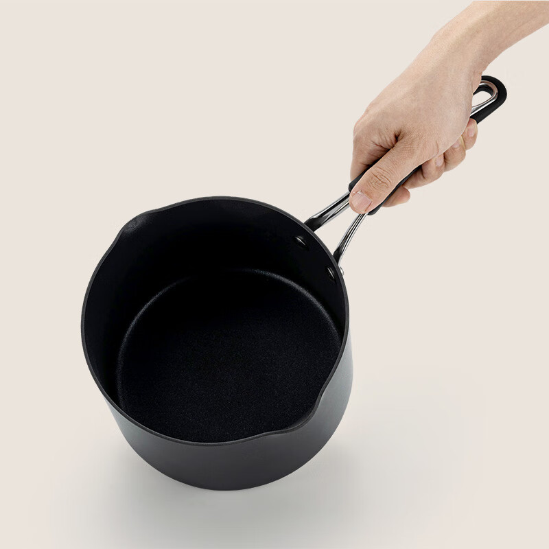 美亚(MEYER)单柄不粘奶锅导流嘴奶锅宝宝辅食小汤锅煮泡面锅燃气灶适用 奶锅 18cm 2.8L