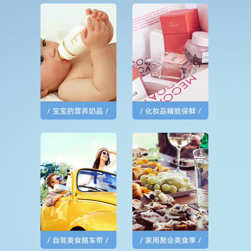 凯吉熊迷你冰箱便携冷藏放药品恒温2-8度胰岛素冰箱母乳化妆品家用车载 数显款-药品母乳冷藏 车家两用 10L