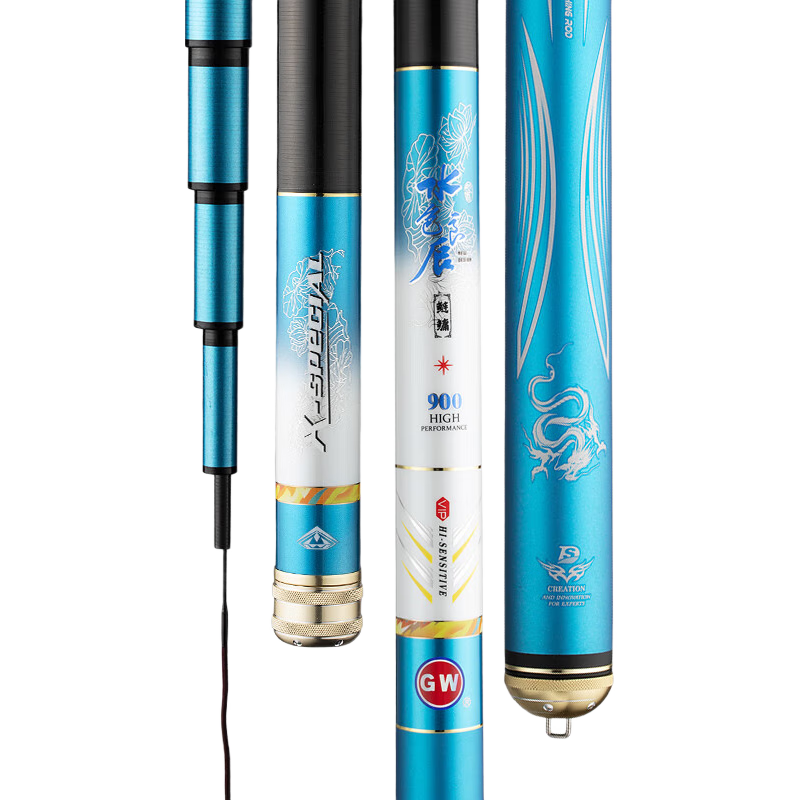 光威（GW）鱼竿手竿5.4米水色良辰鲢鳙竿超轻超硬19调轻量大物竿鱼杆钓鱼竿
