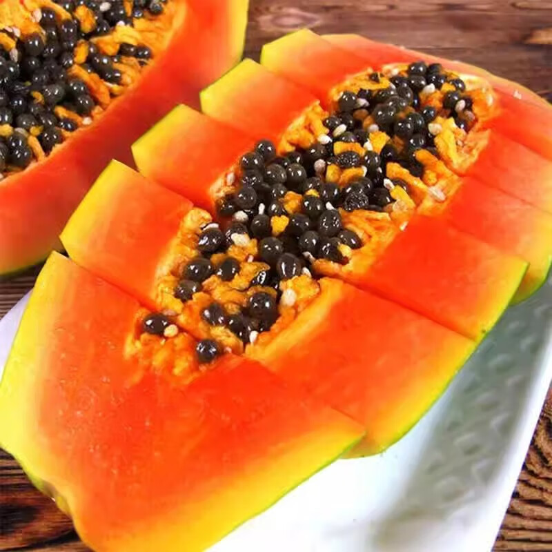 相遇红颜广西红心牛奶木瓜新鲜现摘现发时令当季水果软嫩香甜催熟食用 红心木瓜净重5斤