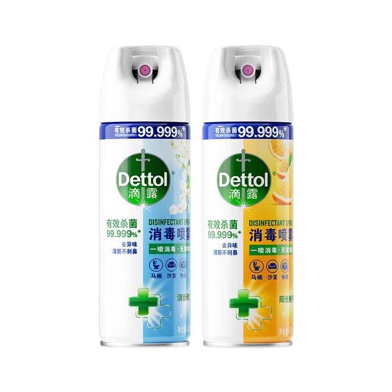 ��¶��Dettol�� ����ɱ�������������H1N1�����ƾ���ͰЬ��ɱ����������ȥ��ζ ���곤�Ƽ�������+���� 454ml 2ƿ