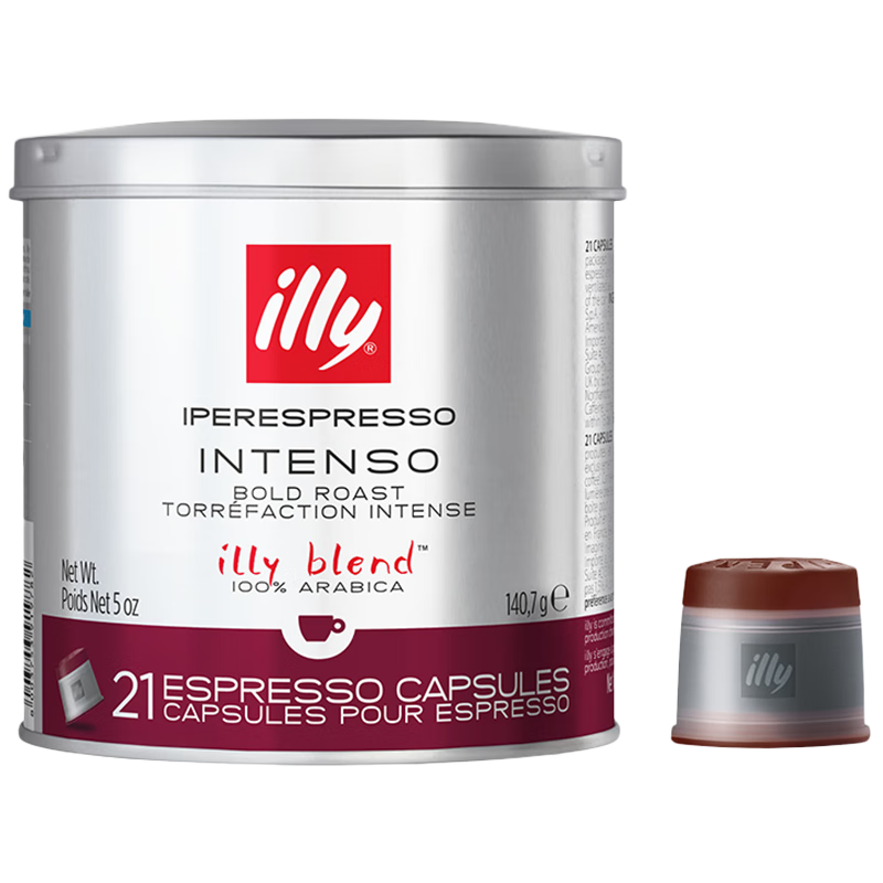 意利（illy）深度烘焙咖啡胶囊21粒140.7g适用illy咖啡机原装进口26年6月到期