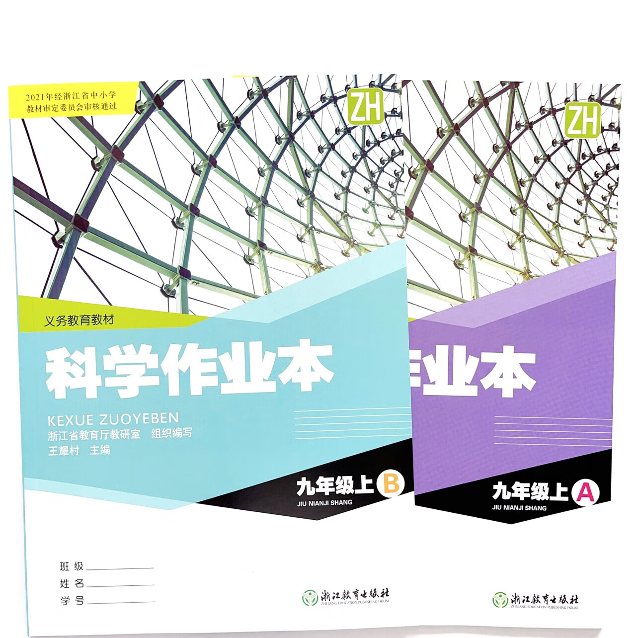 2023版义务教育教材初中课堂作业本科学九年级上册A\B共2册浙教版 科学 九年级上