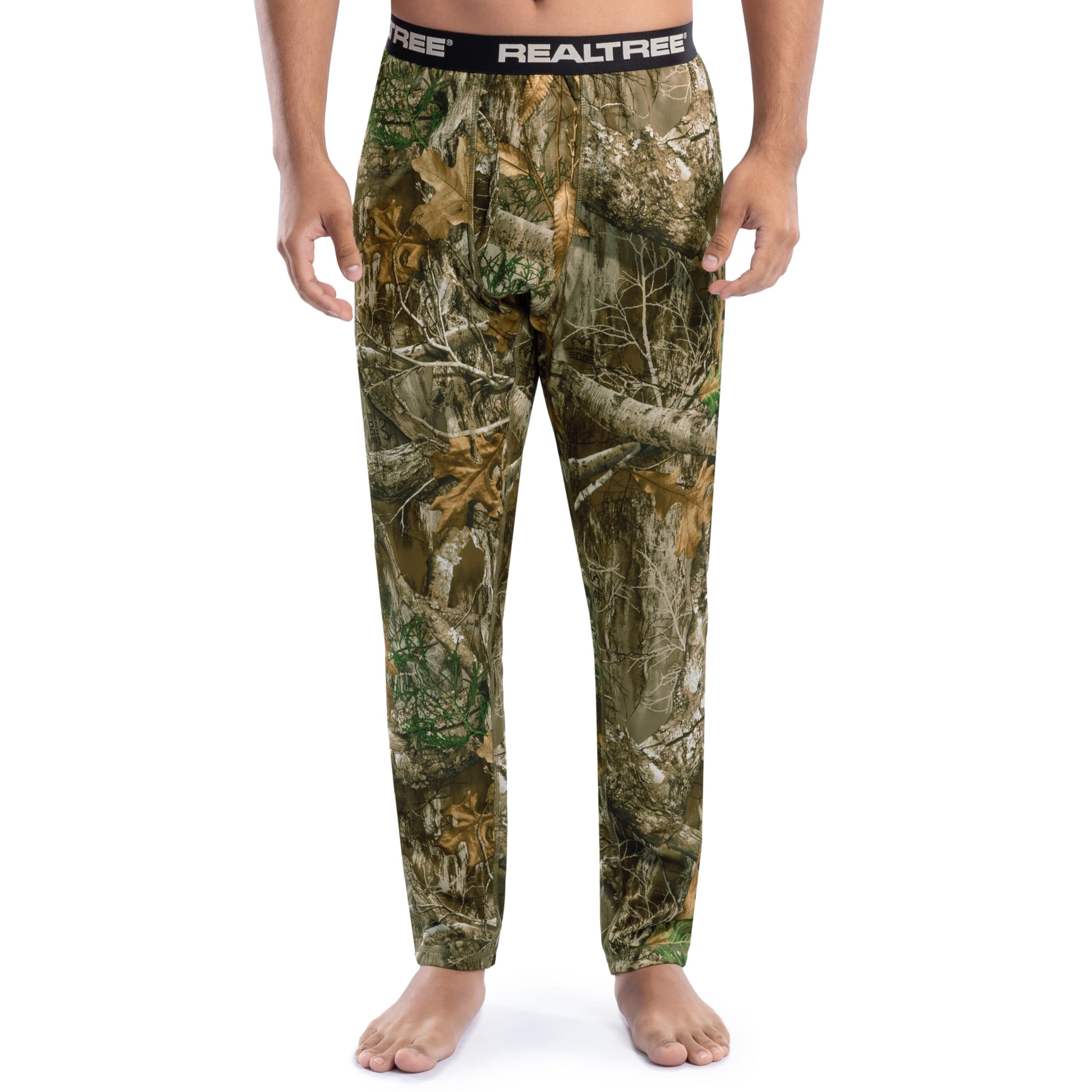 Realtree 男式加厚抓绒保暖内衣长款约翰裤 Realtree Edge 迷彩 Medium
