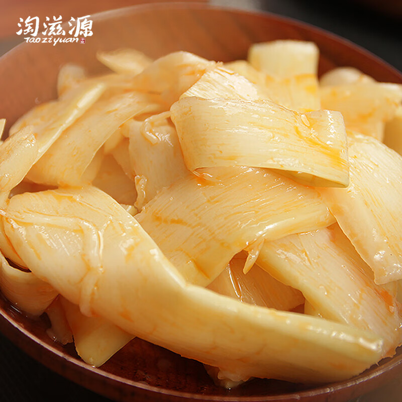 淘滋源泡椒竹筍1000g袋裝 開(kāi)袋即食酸筍片山椒脆筍下飯菜筍尖酸辣小零食 剁椒脆筍200g*5包
