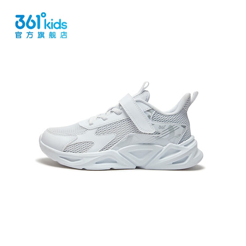 361°【商场同款】童鞋男童运动跑鞋年夏季新款中大童鞋子 361度白/银色 38