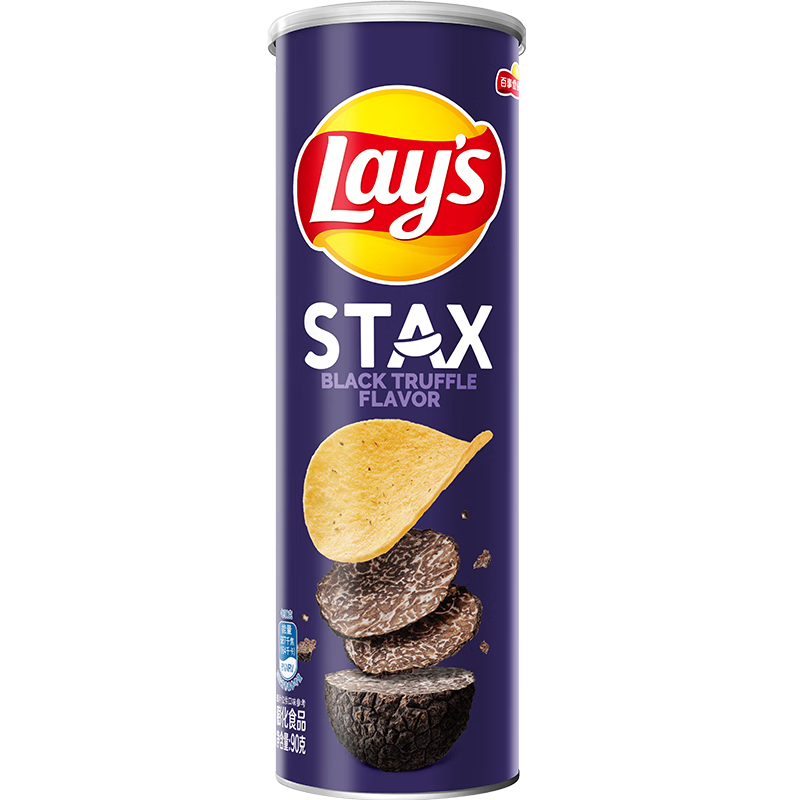 乐事（Lay's）甄选系列 黑松露味90g 罐装薯片 休闲食品