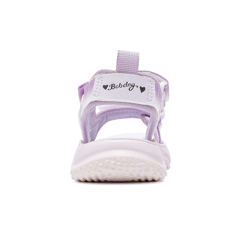 巴布豆童鞋女童2025夏季新款时尚公主鞋轻便透气儿童凉鞋软底休闲沙滩鞋 樱粉紫 30 适合脚长19.3cm
