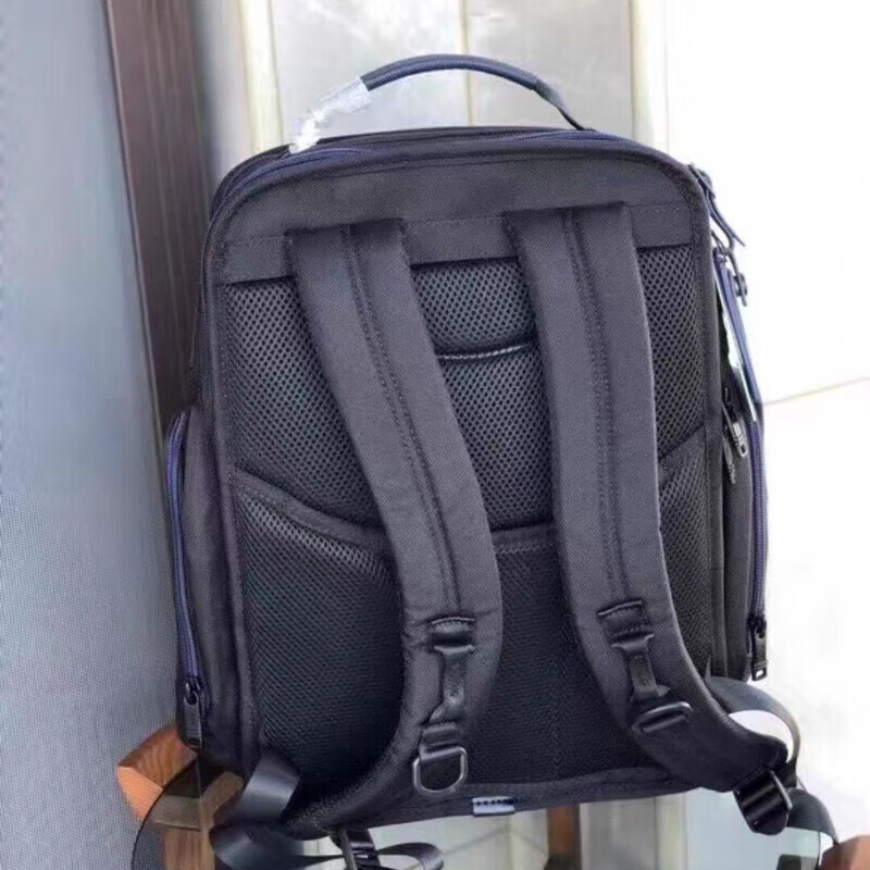 Alpha3系列弹道尼龙男士双肩包商务通勤电脑背包2603578 黑配蓝/578