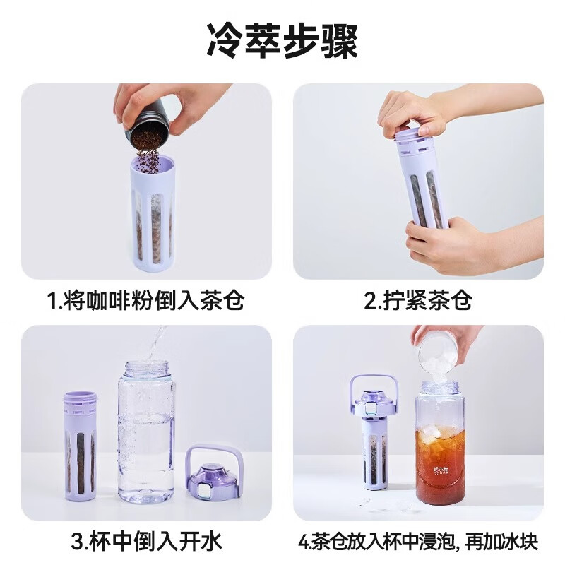 哈尔斯(HAERS)水杯大容量Tritan塑料杯学生夏季运动杯子男女茶水分离杯 天蓝1500mL【直饮&吸管&茶仓】